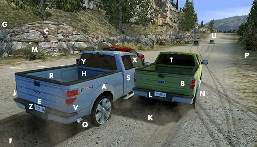 Extreme Cars - Hidden Letters Puzzle