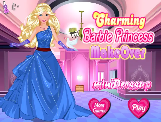Charming Barbie Princess Makeover Dress Up