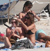 Nina Dobrev and Julianne Hough - Braid Bar at the Beach