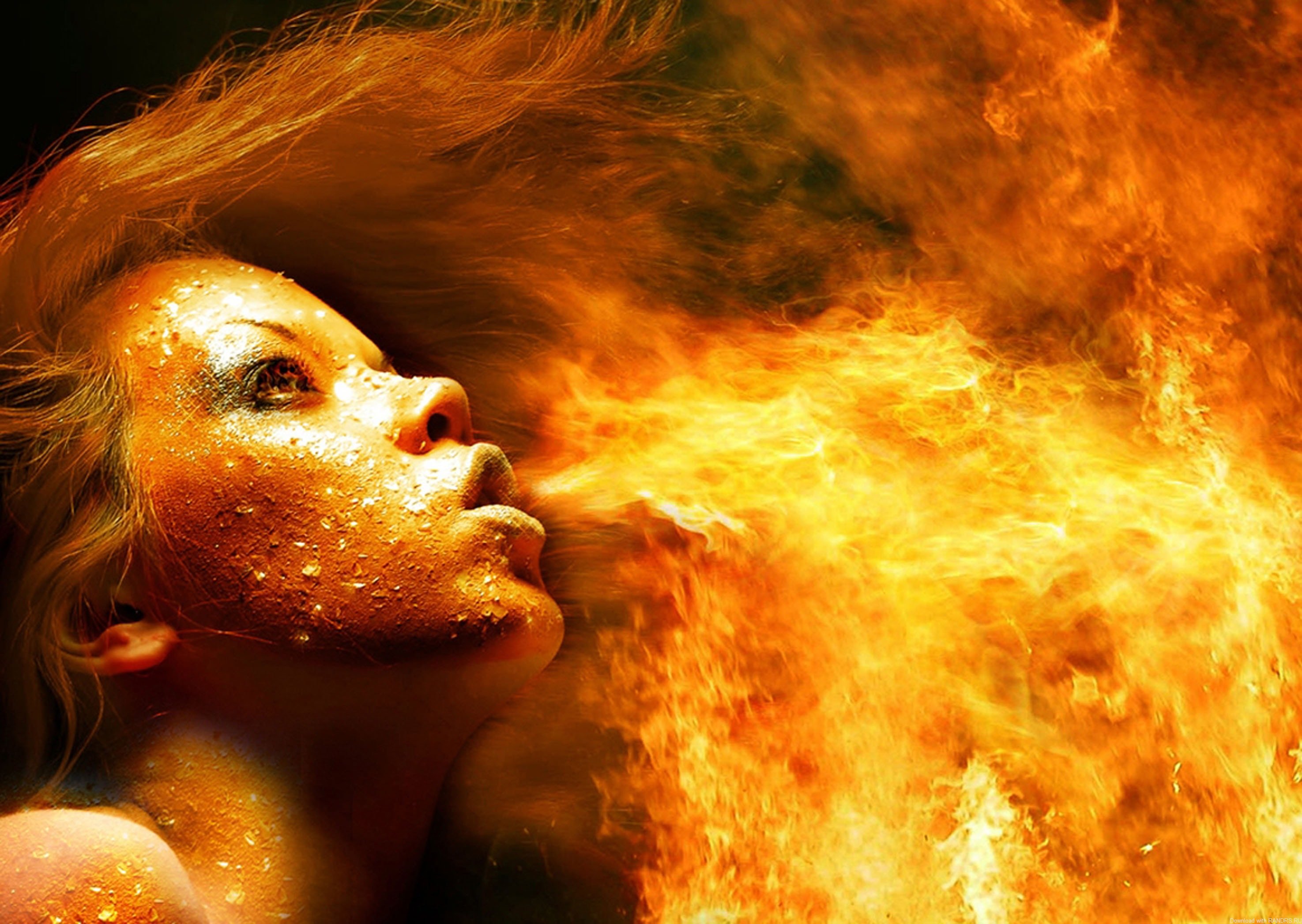 Fire Breathing Girl - Wallpaper - Faxo - Faxo