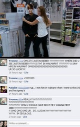 Girl Meets Justin Bieber at Walmart