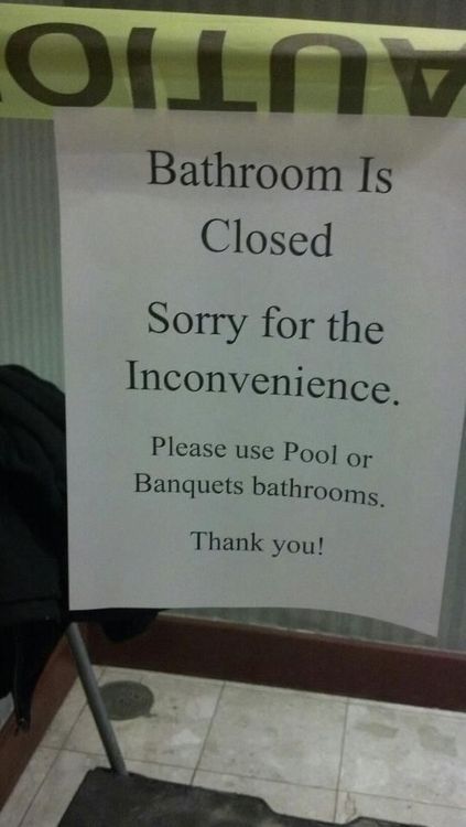 Bathroom Closed Pee in the Pool Sign - Funny - Faxo