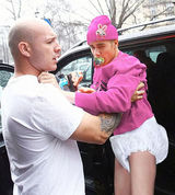 Baby Justin Bieber in Diapers with Pacifier