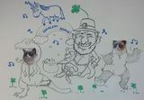 Grumpy Cat Happy St. Patrick's Day Dinosaurs and Bear