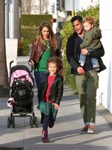 Jessica Alba & Cash Warren with there Daughters Honor & Haven