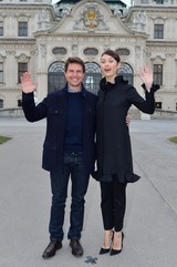 Tom Cruise and Olga Kurylenko Oblivion in Vienna.