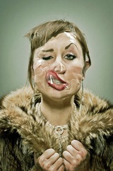 Smooshed Taped Face Girl