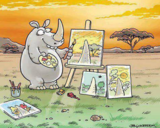 ITS HARD TO BE A GREAT ARTIST IF YOU ARE RHINOCEROS