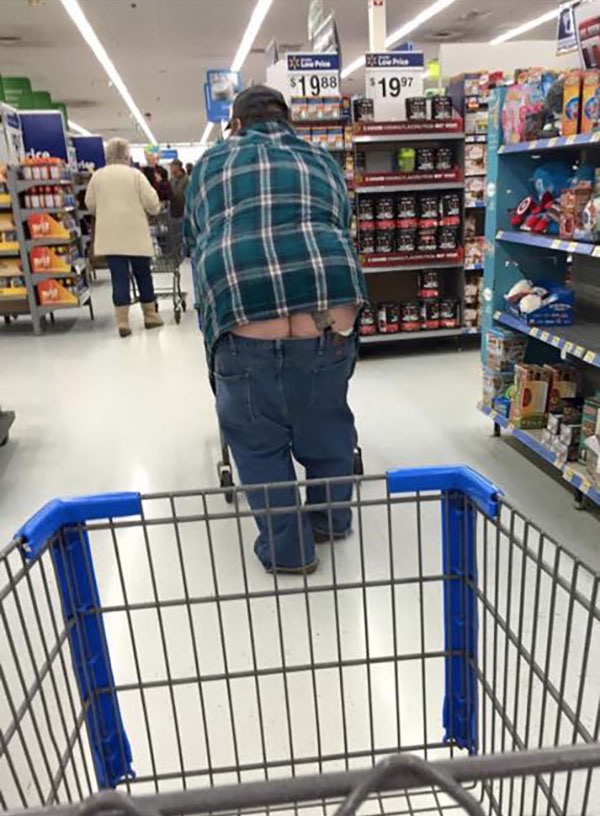 Suspenders Lose the Battle of the Butt Crack at Walmart 