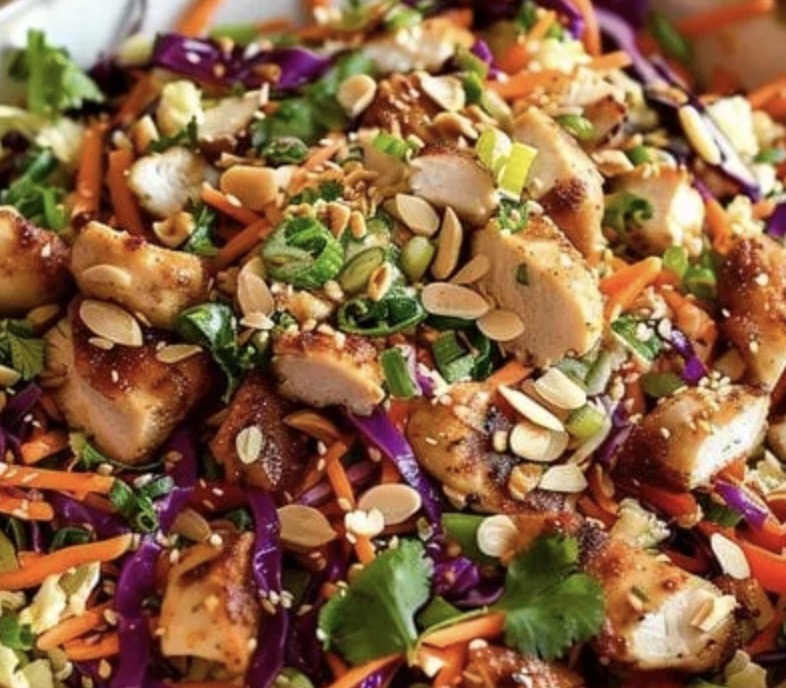 Asian Chicken Crunch Salad - Faxo