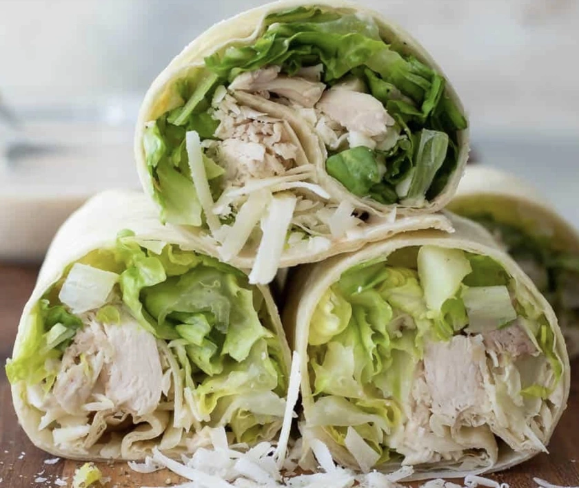 Grilled Chicken Caesar Salad Wraps