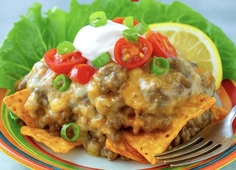 Nacho Cheese Dorito Beef Casserole