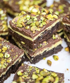Pistachio White Chocolate Brownies