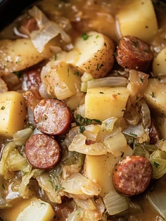 Slow Cooker Kielbasa Sausage with Cabbage and Potatoes