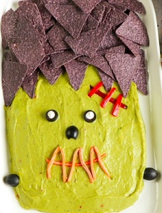 Frankenstein Guacamole Platter
