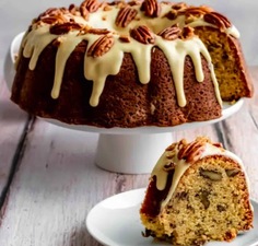 Maple Pecan Bundt Cake with Maple Cream Cheese Glaze