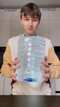 Drinking 5 Liters Of Water With A Fork