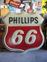 Large Vintage 6' Phillips 66 Gas Station Sign Collectible - Classified ...