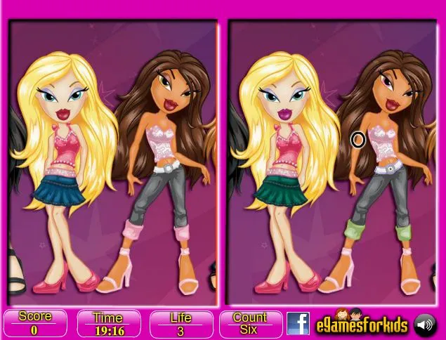 Bratz 6 Differences Puzzle
