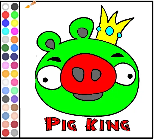 Coloring Pig King